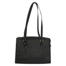 VALENTINO Shoulder Bag Leather Black Gold Auth BA4405-13