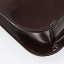 VERSACE Shoulder Bag Patent Leather Brown Gold Auth BA4407-17