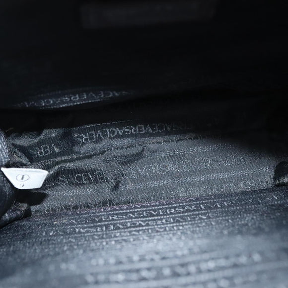 VERSACE Shoulder Bag Patent leather Black Gold Auth BA4407