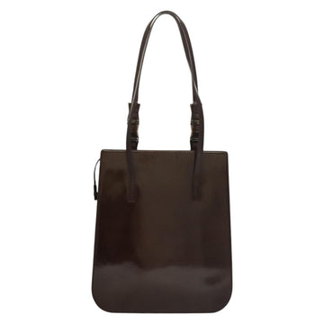 VERSACE Shoulder Bag Patent leather Black Gold Auth BA4407 - 0