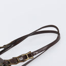 VERSACE Shoulder Bag Patent Leather Brown Gold Auth BA4407-14