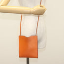 HERMES Omenitu Shoulder Bag Leather Orange Auth BA4408-21