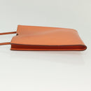 HERMES Omenitu Shoulder Bag Leather Orange Auth BA4408-6