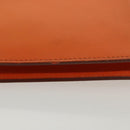 HERMES Omenitu Shoulder Bag Leather Orange Auth BA4408-7