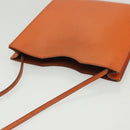HERMES Omenitu Shoulder Bag Leather Orange Auth BA4408-9