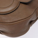 Salvatore Ferragamo Shoulder Bag Leather Beige Gold Auth BA4410-10