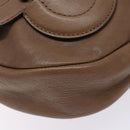 Salvatore Ferragamo Shoulder Bag Leather Beige Gold Auth BA4410-11