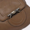 Salvatore Ferragamo Shoulder Bag Leather Beige Gold Auth BA4410-14