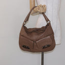 Salvatore Ferragamo Shoulder Bag Leather Beige Gold Auth BA4410-21