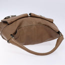 Salvatore Ferragamo Shoulder Bag Leather Beige Gold Auth BA4410-6