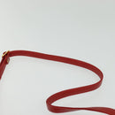 GIVENCHY Hand Bag Leather 2way Red Gold Auth BA4414-14