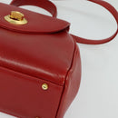 GIVENCHY Hand Bag Leather 2way Red Gold Auth BA4414-15