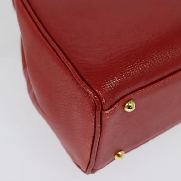 GIVENCHY Hand Bag Leather 2way Red Gold Auth BA4414