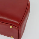 GIVENCHY Hand Bag Leather 2way Red Gold Auth BA4414-17