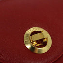 GIVENCHY Hand Bag Leather 2way Red Gold Auth BA4414-18