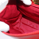 GIVENCHY Hand Bag Leather 2way Red Gold Auth BA4414-21