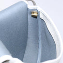 Christian Dior Honeycomb Canvas Shoulder Bag PVC White Gold Auth BA4415-19