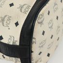MCM Logogram Vicetos Shoulder Bag PVC Leather White Gold Auth BA4416-12