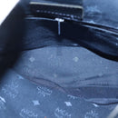 MCM Logogram Vicetos Shoulder Bag PVC Leather White Gold Auth BA4416-18