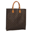 LOUIS VUITTON Monogram Sac Plat Hand Bag M51140 LV Auth BA4418-1