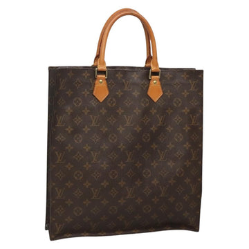 LOUIS VUITTON Monogram Sac Plat Hand Bag M51140 LV Auth BA4418