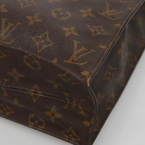LOUIS VUITTON Monogram Sac Plat Hand Bag M51140 LV Auth BA4418