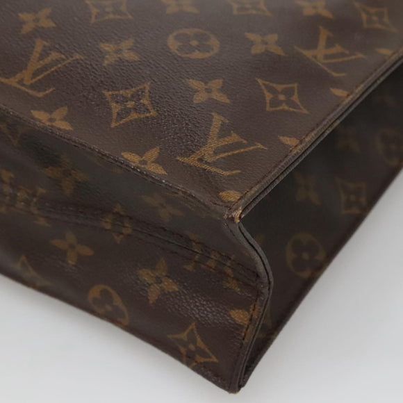 LOUIS VUITTON Monogram Sac Plat Hand Bag M51140 LV Auth BA4418