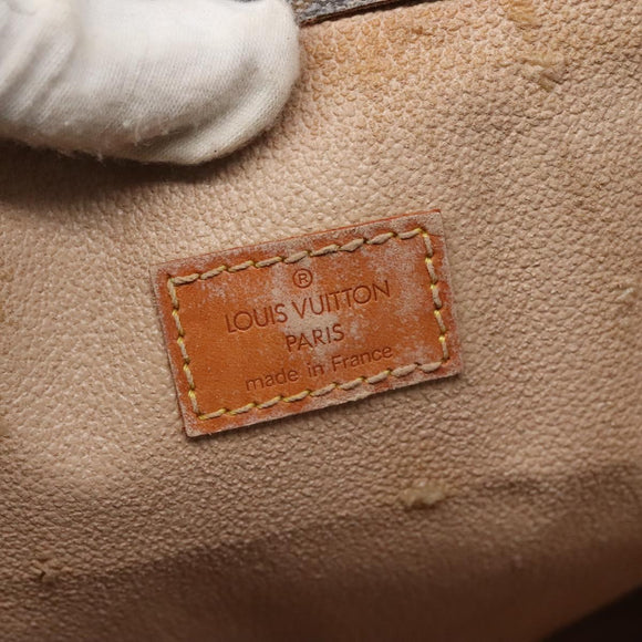 LOUIS VUITTON Monogram Sac Plat Hand Bag M51140 LV Auth BA4418