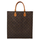 LOUIS VUITTON Monogram Sac Plat Hand Bag M51140 LV Auth BA4418-2