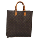 LOUIS VUITTON Monogram Sac Plat Hand Bag M51140 LV Auth BA4419-1