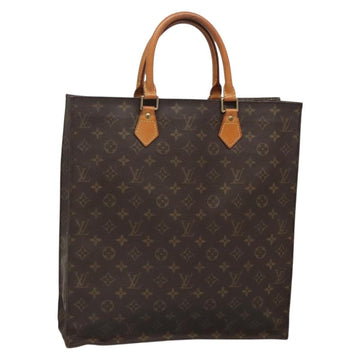 LOUIS VUITTON Monogram Sac Plat Hand Bag M51140 LV Auth BA4419