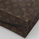 LOUIS VUITTON Monogram Sac Plat Hand Bag M51140 LV Auth BA4419-9