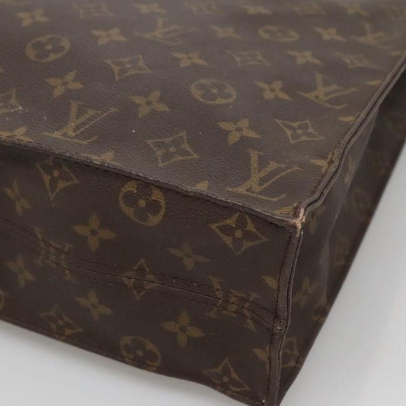LOUIS VUITTON Monogram Sac Plat Hand Bag M51140 LV Auth BA4419