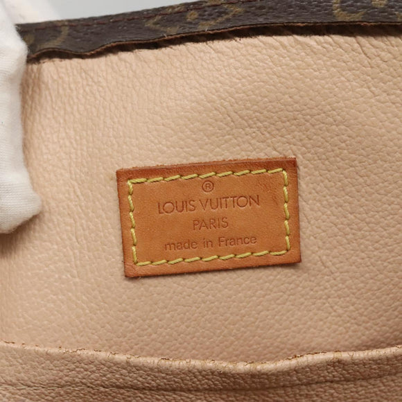 LOUIS VUITTON Monogram Sac Plat Hand Bag M51140 LV Auth BA4419