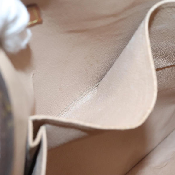 LOUIS VUITTON Monogram Sac Plat Hand Bag M51140 LV Auth BA4419