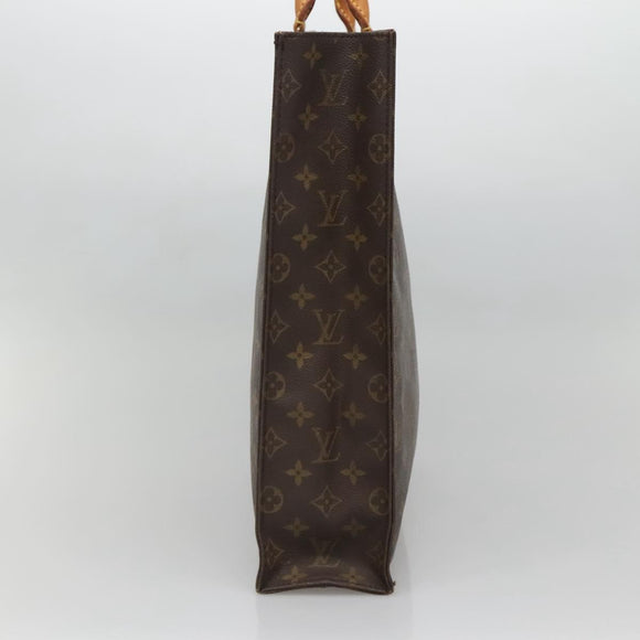 LOUIS VUITTON Monogram Sac Plat Hand Bag M51140 LV Auth BA4419