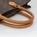 LOUIS VUITTON Monogram Sac Plat Hand Bag M51140 LV Auth BA4419-7