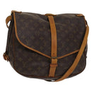 LOUIS VUITTON Monogram Saumur 35 Shoulder Bag M42254 LV Auth BA4420-1