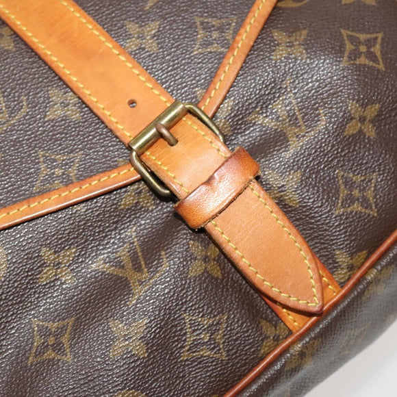 LOUIS VUITTON Monogram Saumur 35 Shoulder Bag M42254 LV Auth BA4420