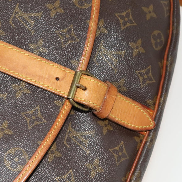 LOUIS VUITTON Monogram Saumur 35 Shoulder Bag M42254 LV Auth BA4420