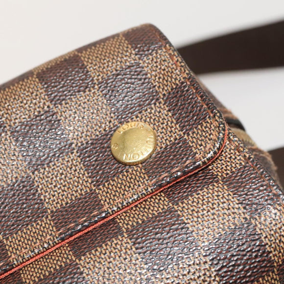 LOUIS VUITTON Damier Ebene Naviglio Shoulder Bag N45255 LV Auth BA4424