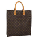 LOUIS VUITTON Monogram Sac Plat Hand Bag M51140 LV Auth BA4436-1