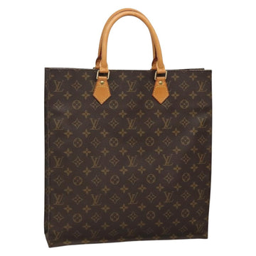 LOUIS VUITTON Monogram Sac Plat Hand Bag M51140 LV Auth BA4436