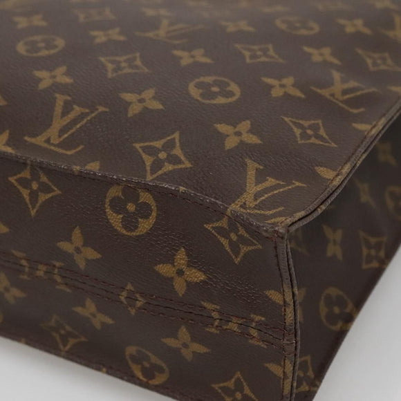 LOUIS VUITTON Monogram Sac Plat Hand Bag M51140 LV Auth BA4436