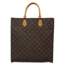 LOUIS VUITTON Monogram Sac Plat Hand Bag M51140 LV Auth BA4436-2