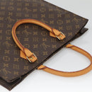 LOUIS VUITTON Monogram Sac Plat Hand Bag M51140 LV Auth BA4436-6