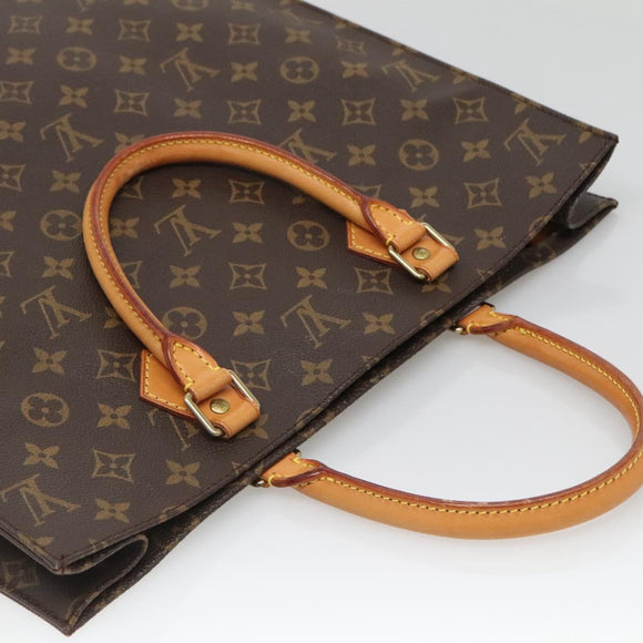 LOUIS VUITTON Monogram Sac Plat Hand Bag M51140 LV Auth BA4436