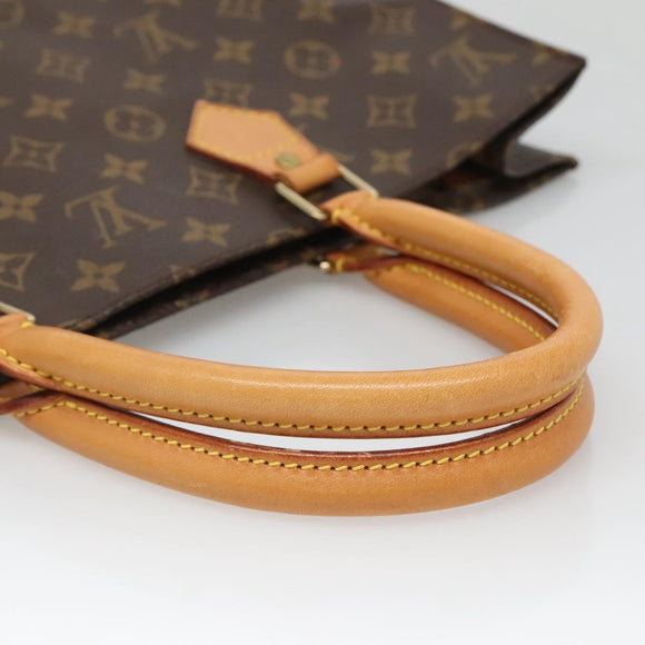 LOUIS VUITTON Monogram Sac Plat Hand Bag M51140 LV Auth BA4436