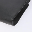 Salvatore Ferragamo Gancini Shoulder Bag Leather Gray Silver Auth BA4441-9