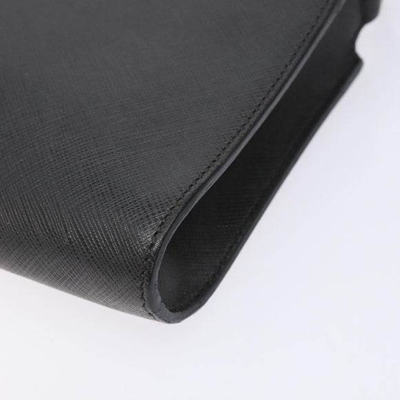 Salvatore Ferragamo Gancini Shoulder Bag Leather Gray Silver Auth BA4441